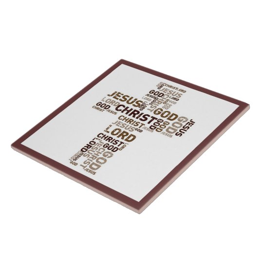 Jezus, Christus, God, Heer, Woordwolk in de dwarsl Tegeltje (Zijkant)
