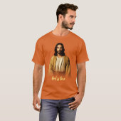 Jezus Christus God is Liefde Slogan Basic Donker T T-shirt (Voorkant volledig)