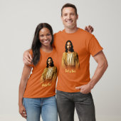 Jezus Christus God is Liefde Slogan Basic Donker T T-shirt (Unisex)