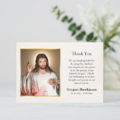 Jezus Christus Goddelijke Barmhartigheid Katholiek Bedankkaart (Staand voorkant)