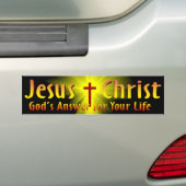 Jezus Christus: Gods antwoord Bumpersticker (Op auto)