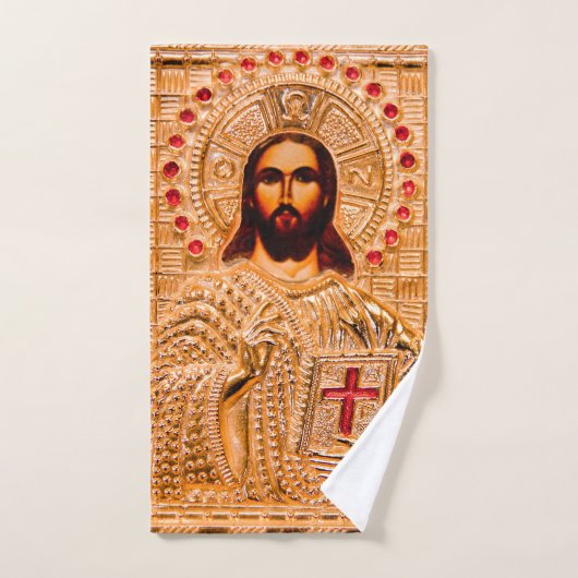Jezus Christus gouden ictogram Handdoek (Handdoek)