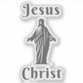 Jezus Christus (grijs) Sticker (Voorkant)
