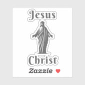 Jezus Christus (grijs) Sticker (Vel)