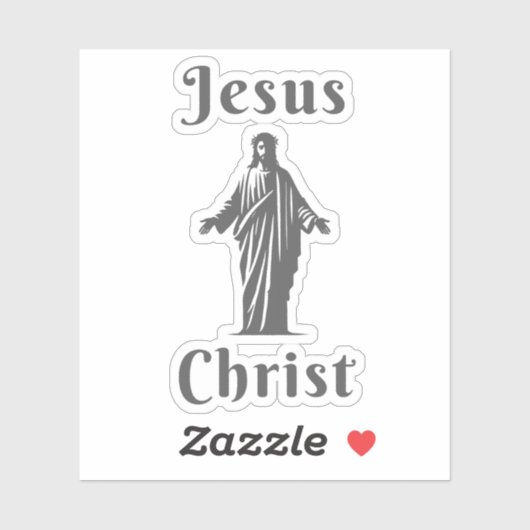 Jezus Christus (grijs) Sticker (Vel)