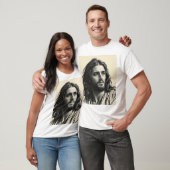 Jezus Christus – handgemaakt houtskoolportret T-shirt (Unisex)