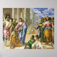 Jezus Christus Healing the Blind Religious Art