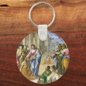 Jezus Christus Healing the Blind Religious Art Sleutelhanger (Voorkant)
