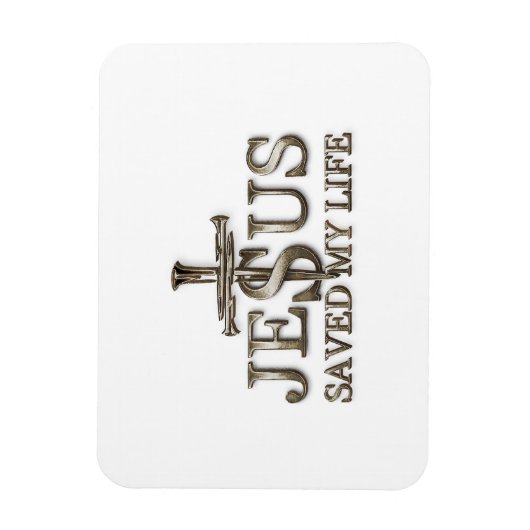 Jezus Christus Heeft Mijn Leven Gered Cadeau Voor Magneet (Verticaal)