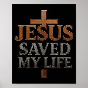Jezus Christus Heeft Mijn Leven Gered Cadeau Voor Poster