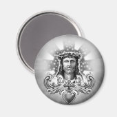 Jezus Christus Heilig Hart Ontwerp Magneet (Voorkant / Achterkant)
