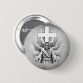 Jezus Christus Herurrectie Kruisontwerp Ronde Button 5,7 Cm (Voorkant /achterkant)