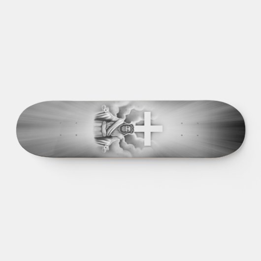 Jezus Christus Herurrectie Kruisontwerp Skateboard (Horizontaal)
