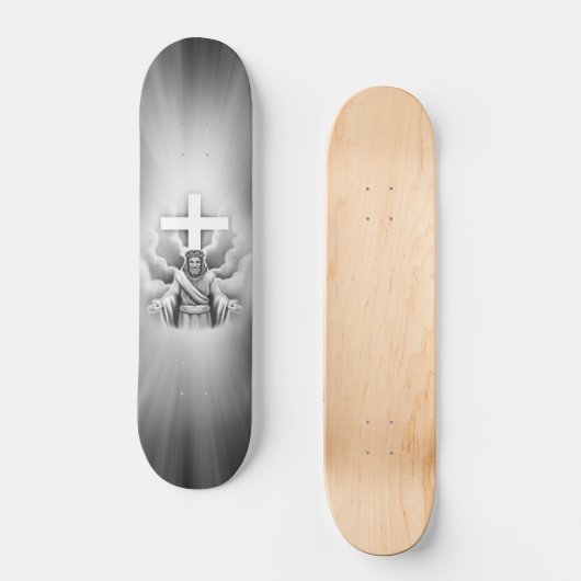Jezus Christus Herurrectie Kruisontwerp Skateboard (Voorkant)