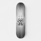 Jezus Christus Herurrectie Kruisontwerp Skateboard (Voorkant)
