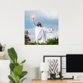 Jezus Christus Herurrectie Pasen Christelijk Poste Poster (Thuiskantoor)