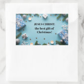 Jezus Christus: het beste cadeau voor Kerstmis Rechthoekige Sticker (Tas)