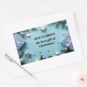 Jezus Christus: het beste cadeau voor Kerstmis Rechthoekige Sticker (Envelop)