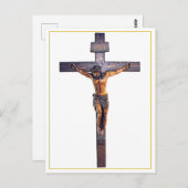 Jezus Christus het Briefkaart van de Savior Crucif (Voorkant / Achterkant)