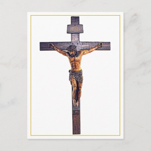 Jezus Christus het Briefkaart van de Savior Crucif (Voorkant)