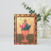 Jezus Christus het Brood van het Leven Orthodox Ic Briefkaart (Staand voorkant)