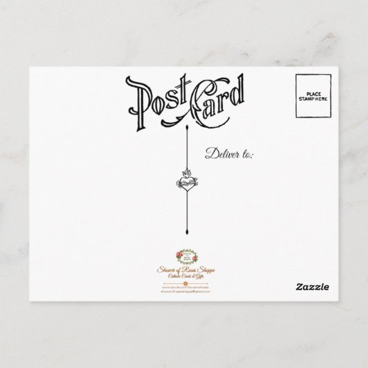 Jezus Christus "Het licht van de wereld" Briefkaart (Achterkant)