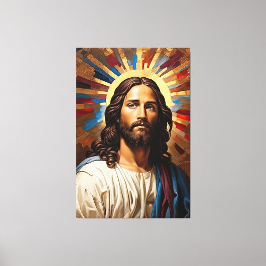 Jezus Christus - het licht van het geloof Canvas Afdruk (Voorkant)