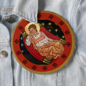 Jezus Christus, het Unslapende Ooggewricht Ronde Button 6,0 Cm (In situ)