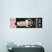 Jezus Christus, hij is een christelijke katholieke Spandoek (Beurs)