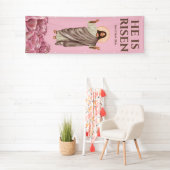 Jezus Christus, hij is een christelijke katholieke Spandoek (Insitu)