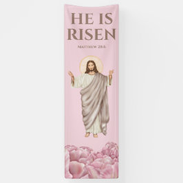 Jezus Christus, hij is een christelijke katholieke Spandoek