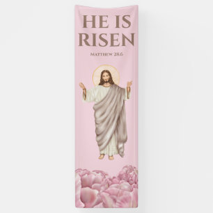 Jezus Christus, hij is een christelijke katholieke Spandoek