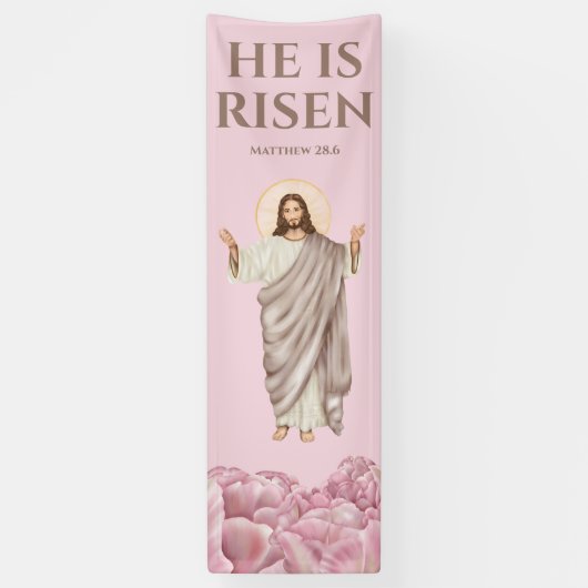 Jezus Christus, hij is een christelijke katholieke Spandoek (Verticaal)