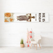 Jezus Christus, hij is een opgewonden katholieke f Spandoek (Insitu)