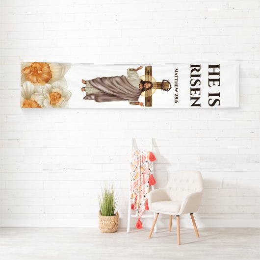 Jezus Christus, hij is een opgewonden katholieke f Spandoek (Insitu)