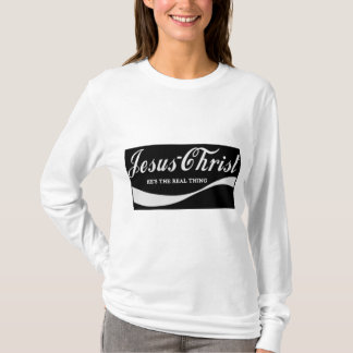 Jezus Christus, hij is het echte ding T-shirt