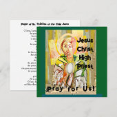 Jezus Christus Hogepriester Flat Dank u kaart (Voorkant / Achterkant)