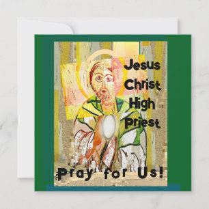 Jezus Christus Hogepriester Flat Dank u kaart
