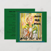 Jezus Christus Hogepriester Flat Dank u kaart (Voorkant / Achterkant)