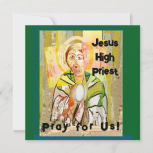 Jezus Christus Hogepriester Flat Dank u kaart