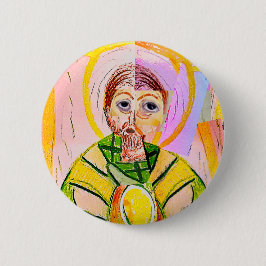 Jezus Christus Hoogpriester badge Ronde Button 5,7 Cm