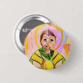 Jezus Christus Hoogpriester badge Ronde Button 5,7 Cm (Voorkant /achterkant)