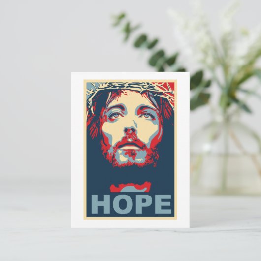 Jezus Christus Hope Briefkaart (Staand voorkant)