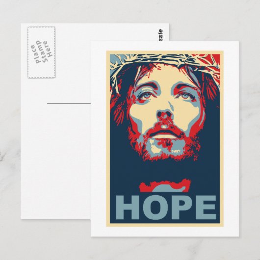 Jezus Christus Hope Briefkaart (Voorkant / Achterkant)