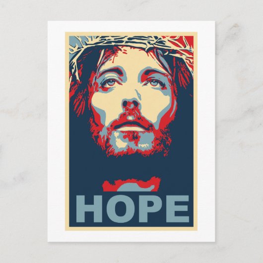Jezus Christus Hope Briefkaart (Voorkant)