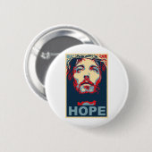 Jezus Christus Hope Ronde Button 5,7 Cm (Voorkant /achterkant)