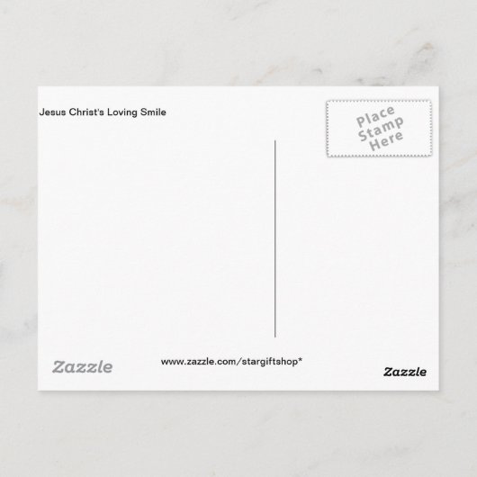 Jezus Christus houdt van glimlach Briefkaart (Achterkant)