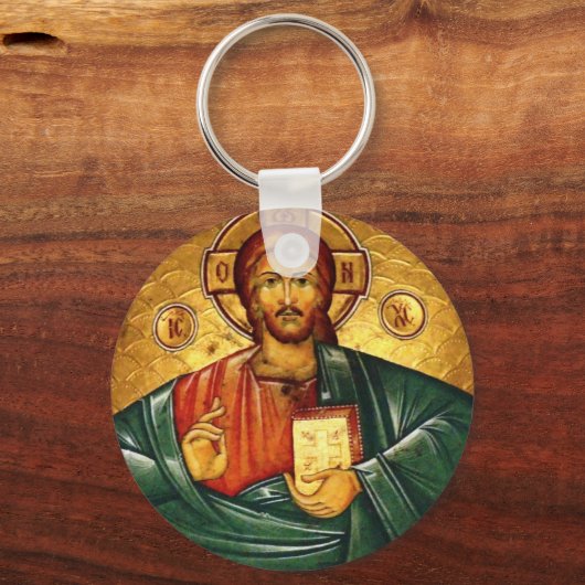 Jezus Christus Hristos Iisus Isus Sleutelhanger (Voorkant)