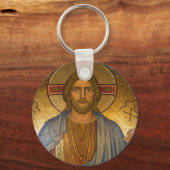 Jezus Christus IC XC Button Sleutelhanger (Voorkant)