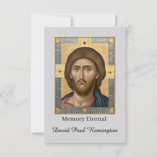 Jezus Christus Icon Orthodoxe Foto Memorial Bedankkaart (Voorkant)